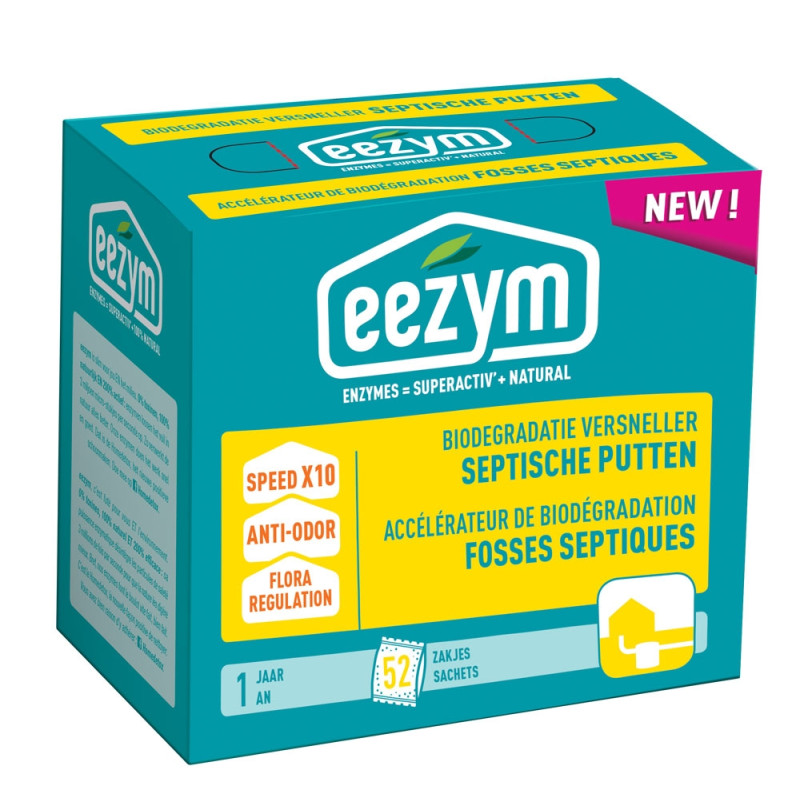 Accélérateur de biodégradation pour fosse septique 52 pièces EEZYM