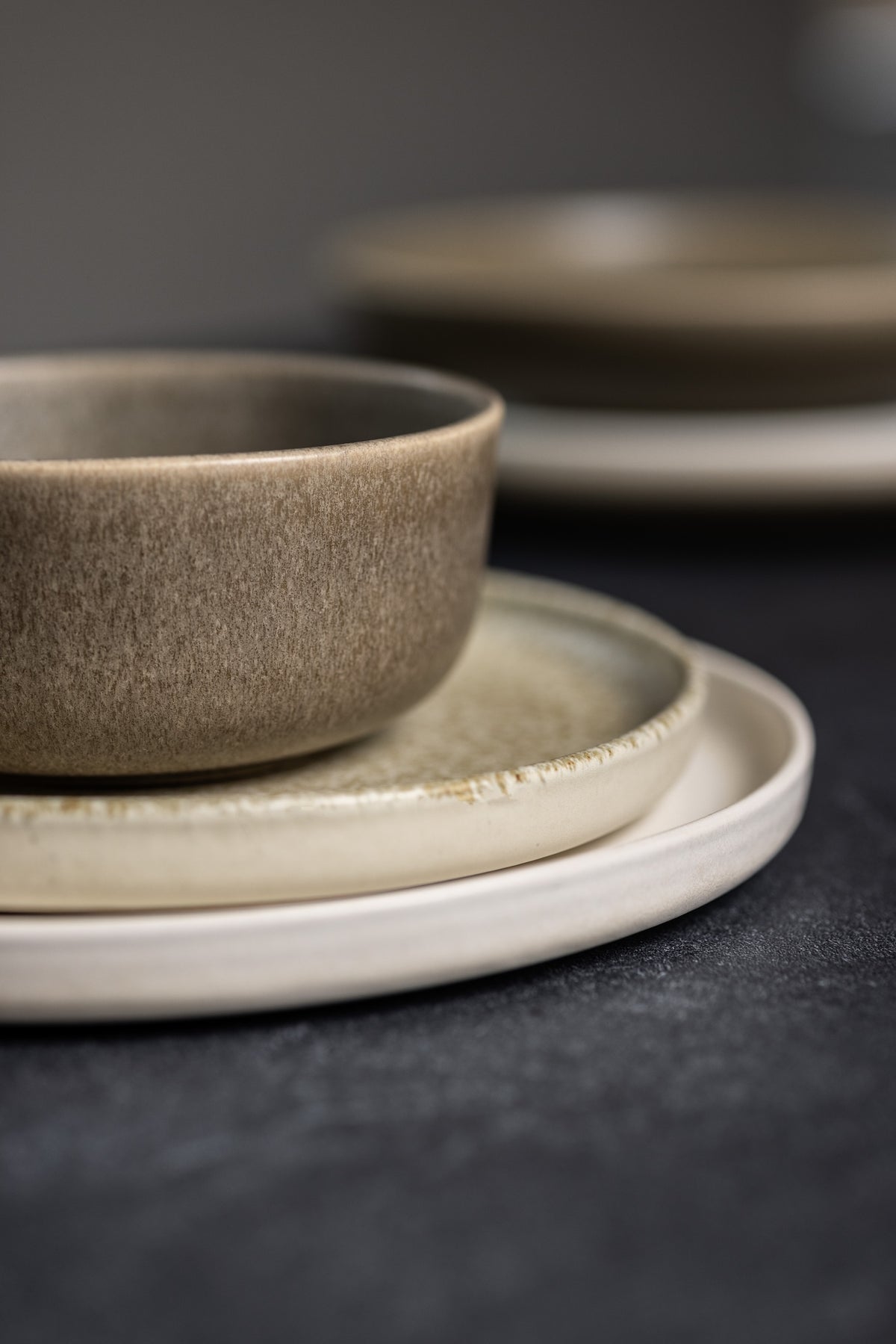 Mimo Homeware serviesset Dreamy Ivory & On The Rocks - 5-delig - 2 personen