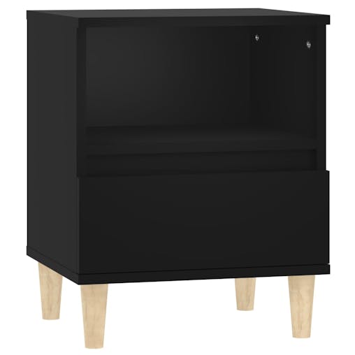 NNEVL Bedside Cabinets 2 pcs Black 40x35x50 cm