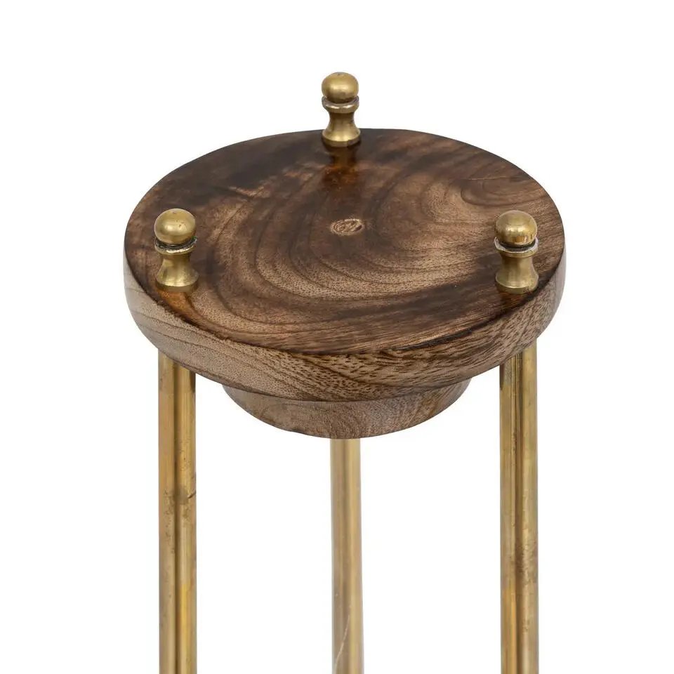 Atmosphera Zandloper - decoratie/tijd - 15 minuten - mango hout