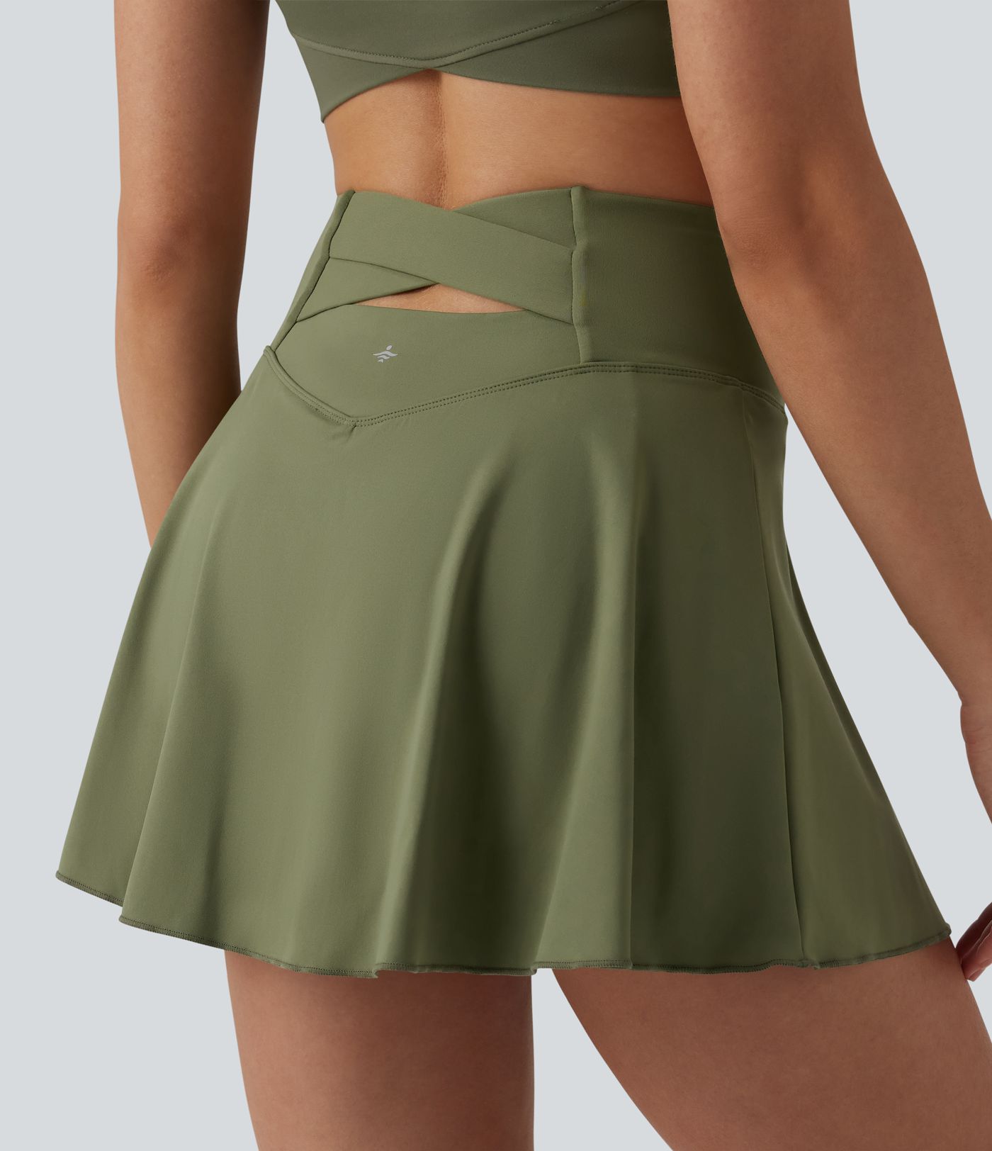 Jupe-short de tennis mini SoftlyZero™ Airy 2-en-1 gainante taille haute effet frais InstantCool avec poches, protection solaire UPF50