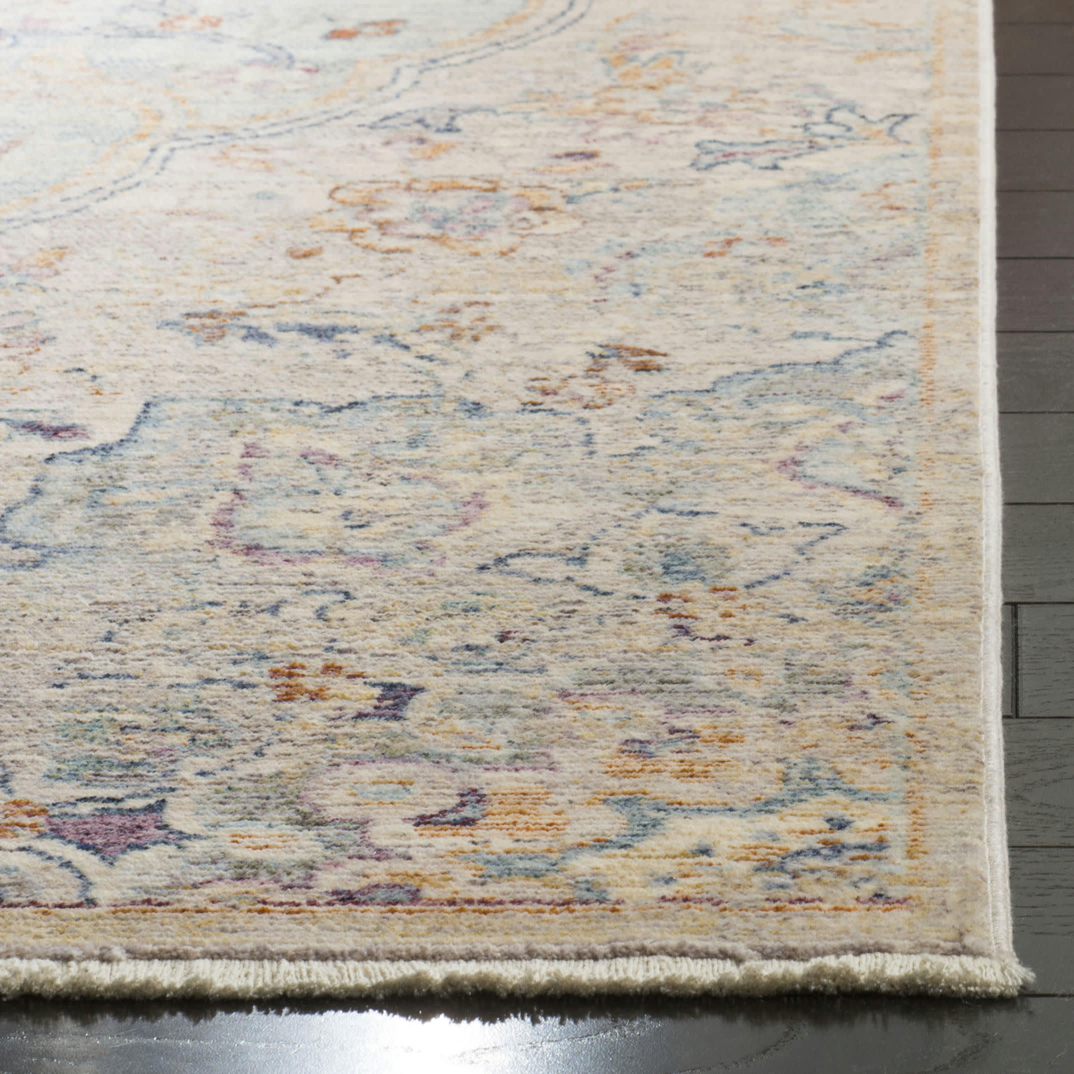 ILLUSION - Tapis de salon interieur en bleu clair & crème, 69 x 244 cm