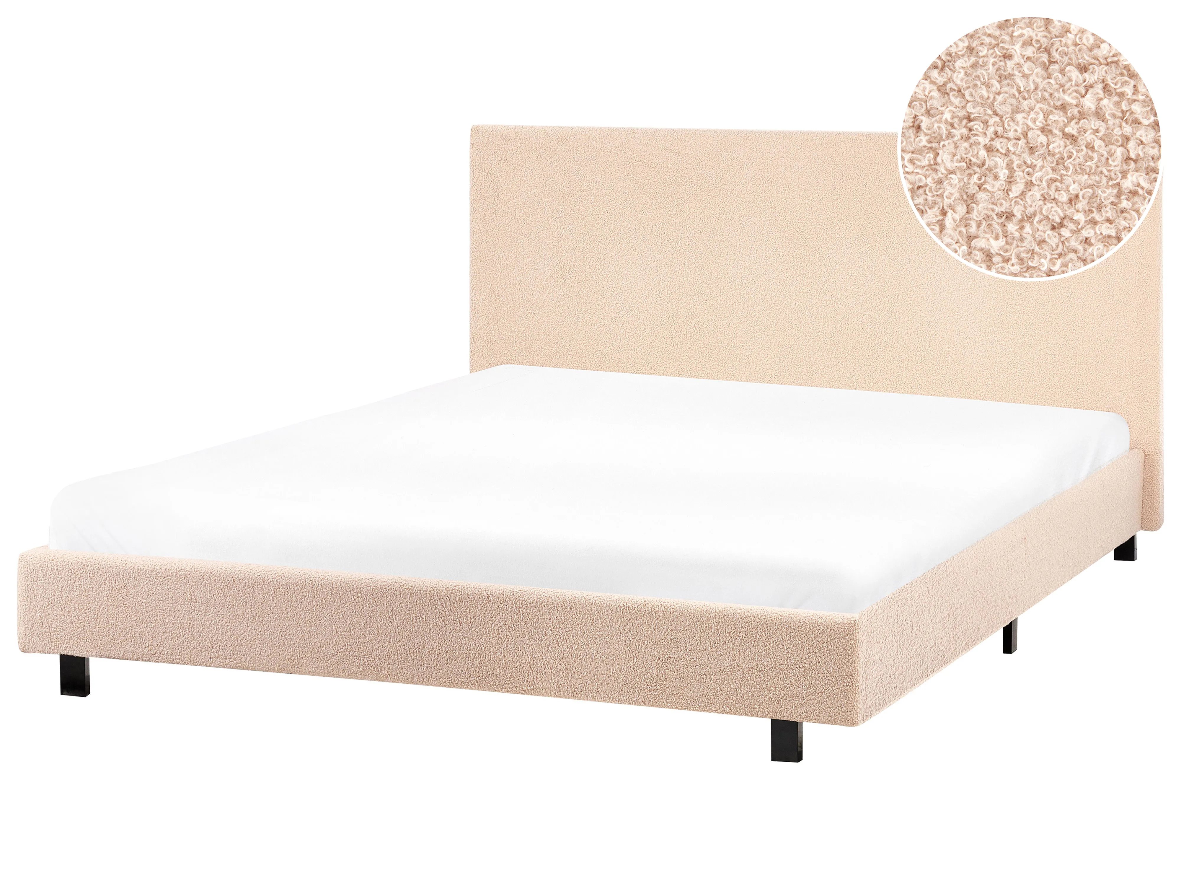 Waterbed Boucle ALBI 140 x 200 cm (EU Double) Beige