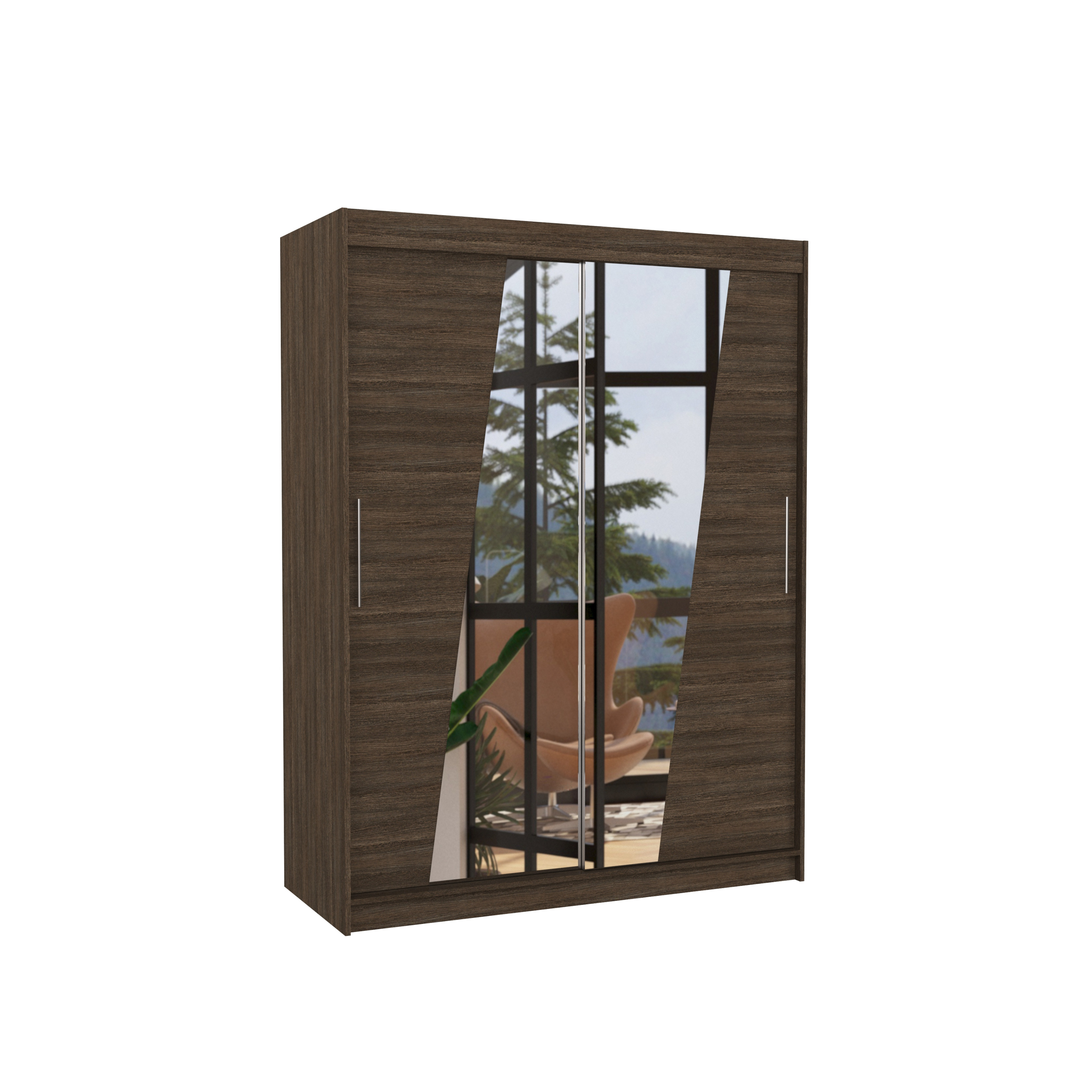 Szafa przesuwna z lustrem BOLTON 150 Choco