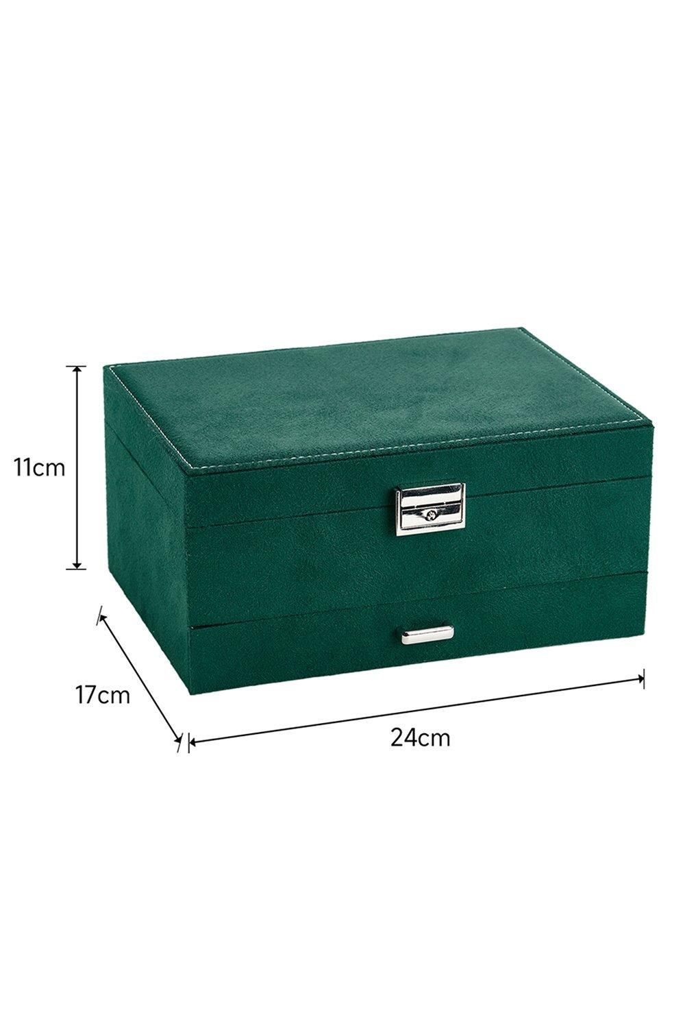 H&O Direct 3-Layer Jewelry Organizer Box Velvet Display Storage Case