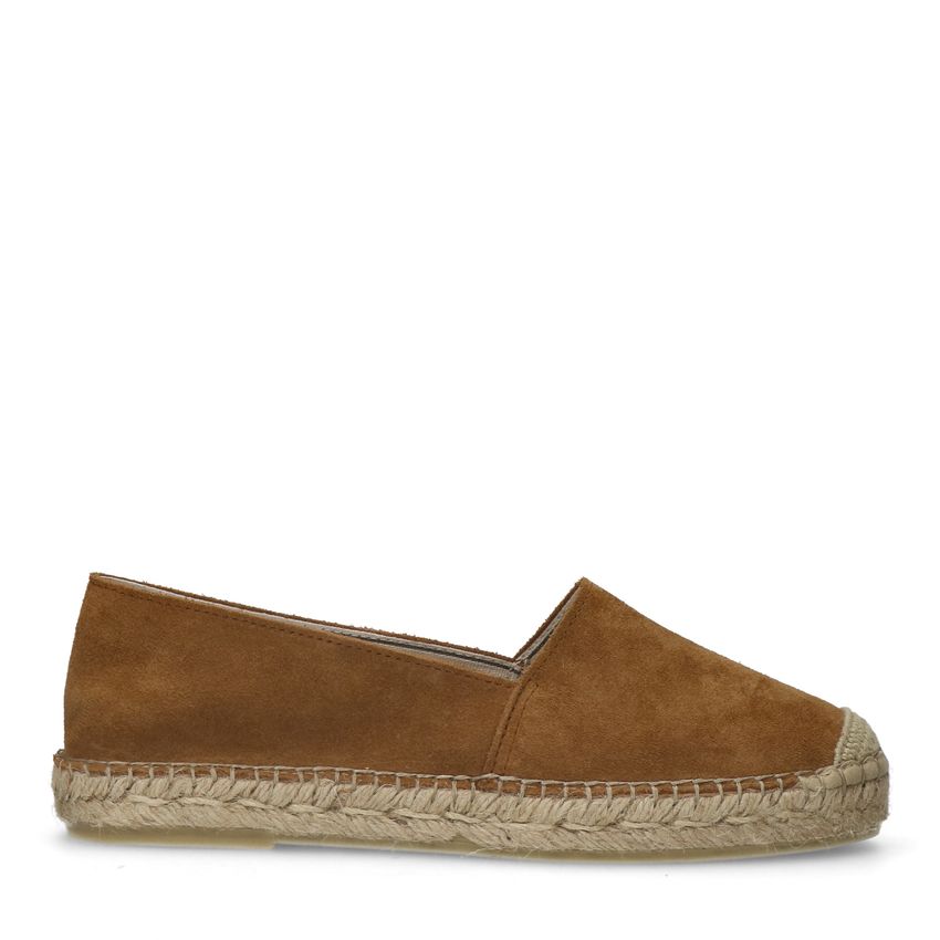 Manfield Cognac suède espadrilles