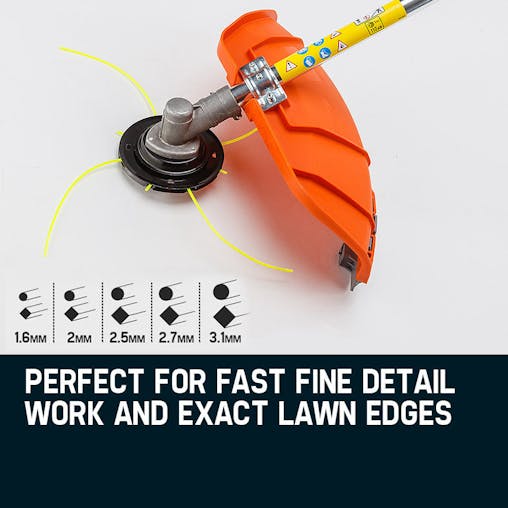 NNEMB 62CC Brush Cutter Whipper Snipper Trimmer Edger Brushcutter Multi Pole Tool