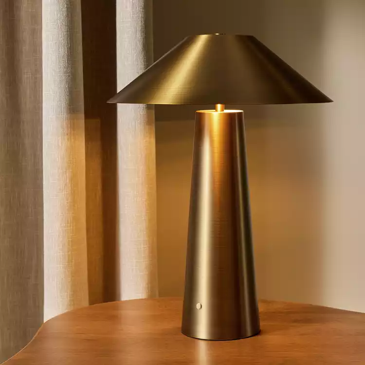 Habitat Darley Metal Table Lamp - Brass