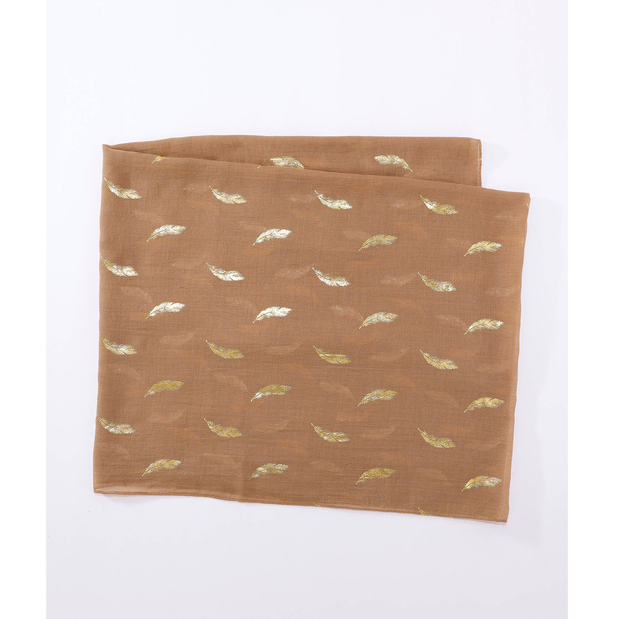 Foulard motif plume