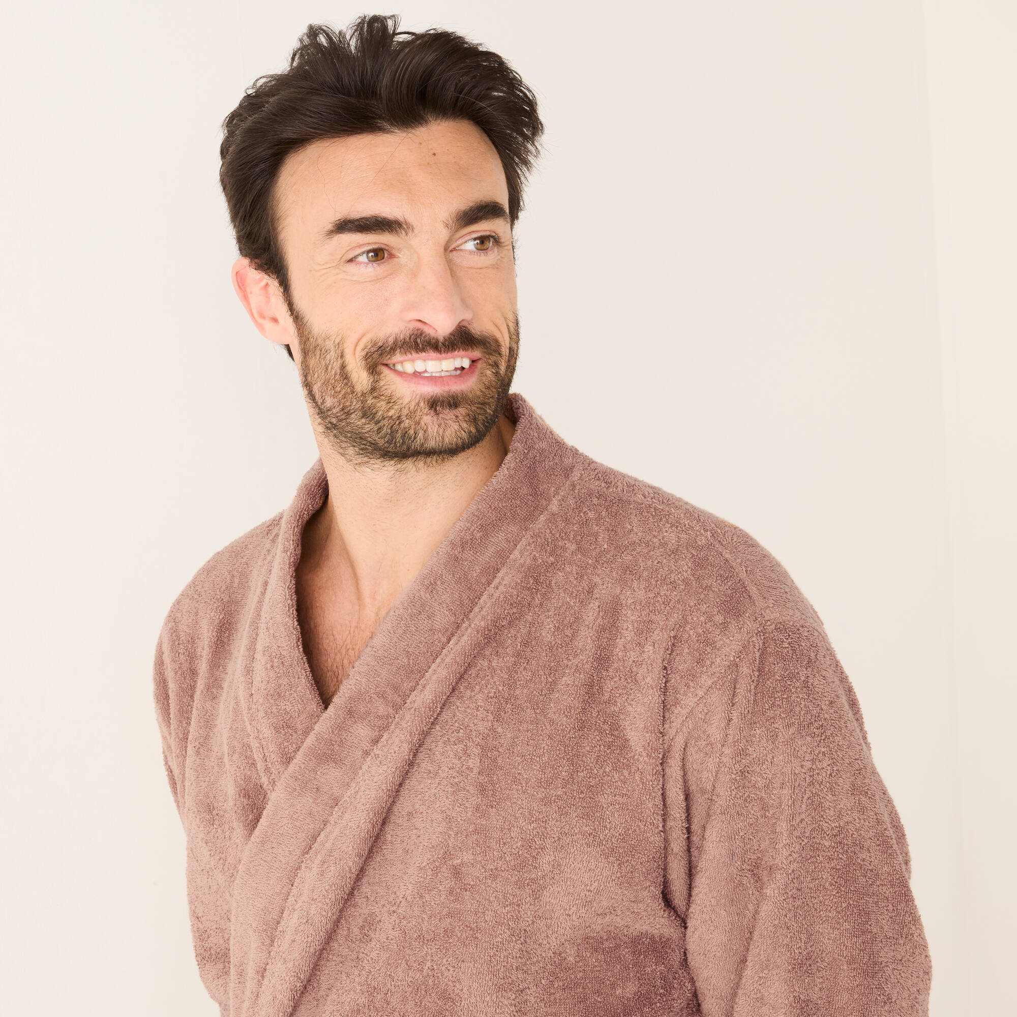 Peignoir mixte adulte col kimono éponge bouclette
