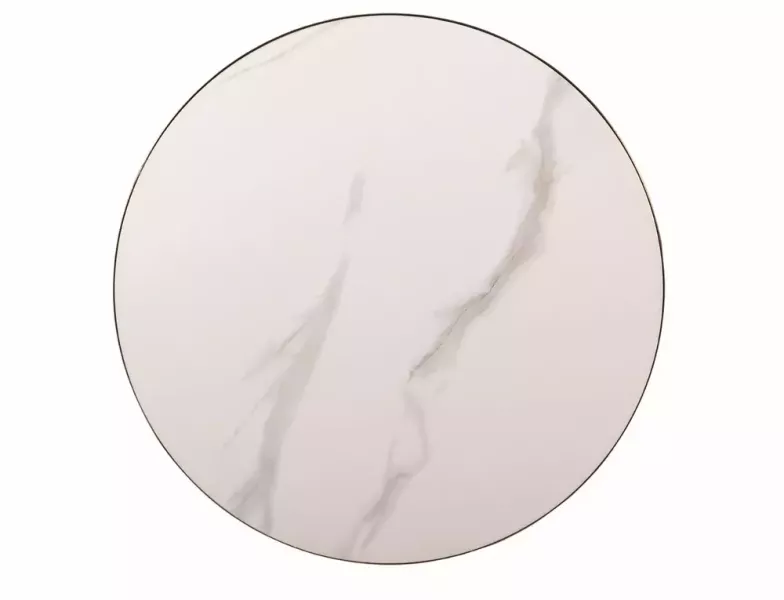 Ława GEMINI 50x50 biały marmur/czarny mat