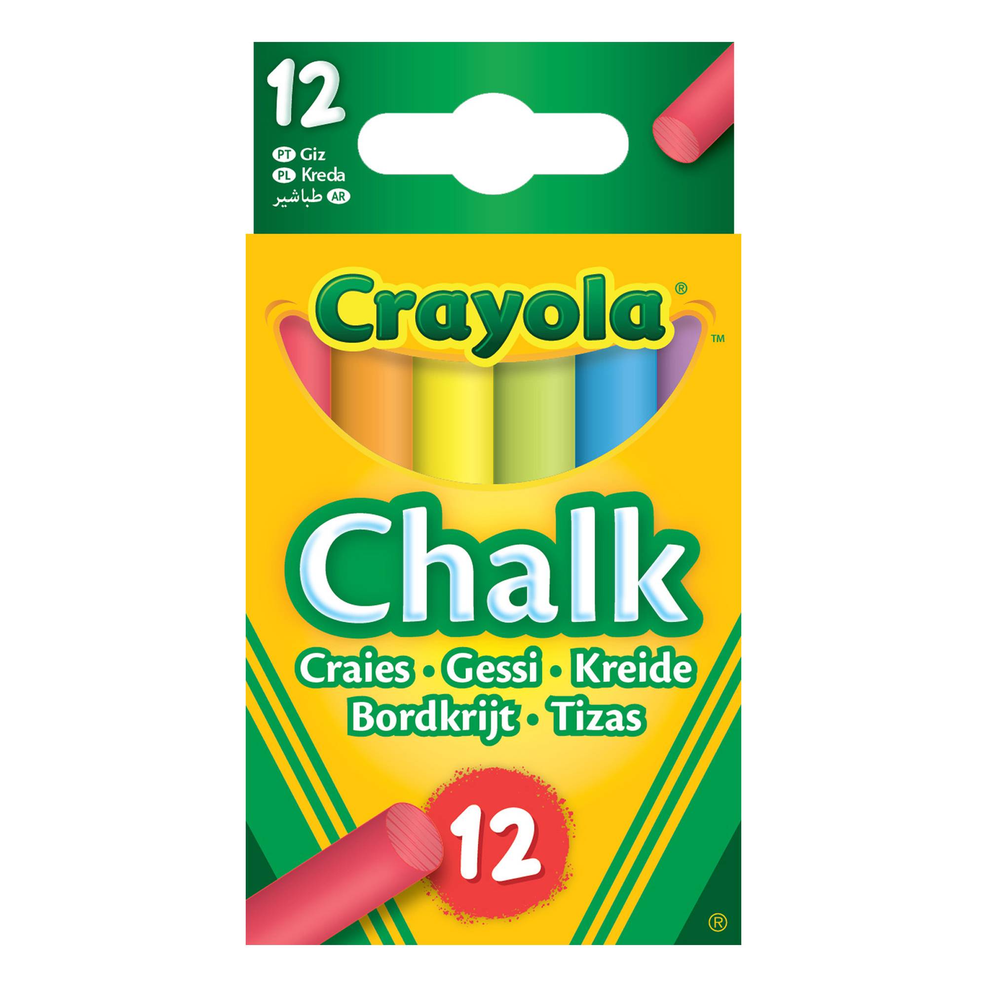 Crayola Anti-Dust Colour Chalk Sticks 12 Pack