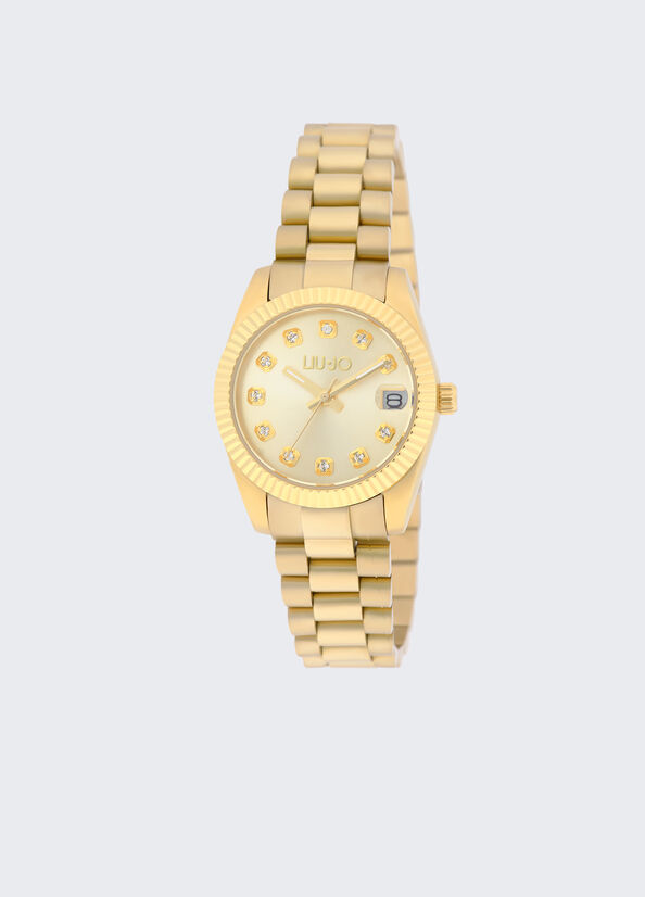 Orologio in acciaio con brill