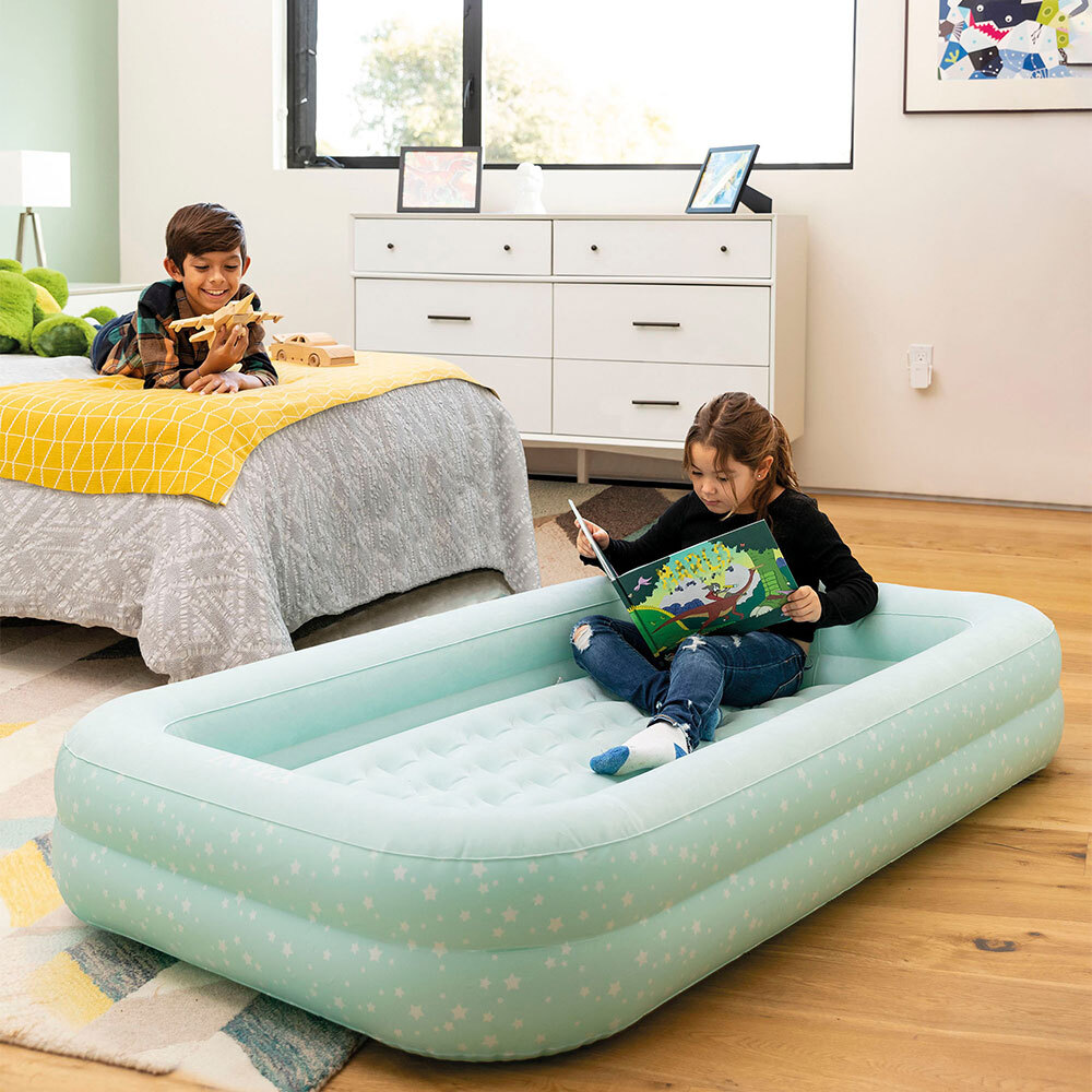 Matelas de voyage enfant 1 personne avec gonfleur à main