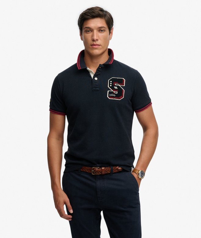 Vintage Athletic Patch Polo Shirt