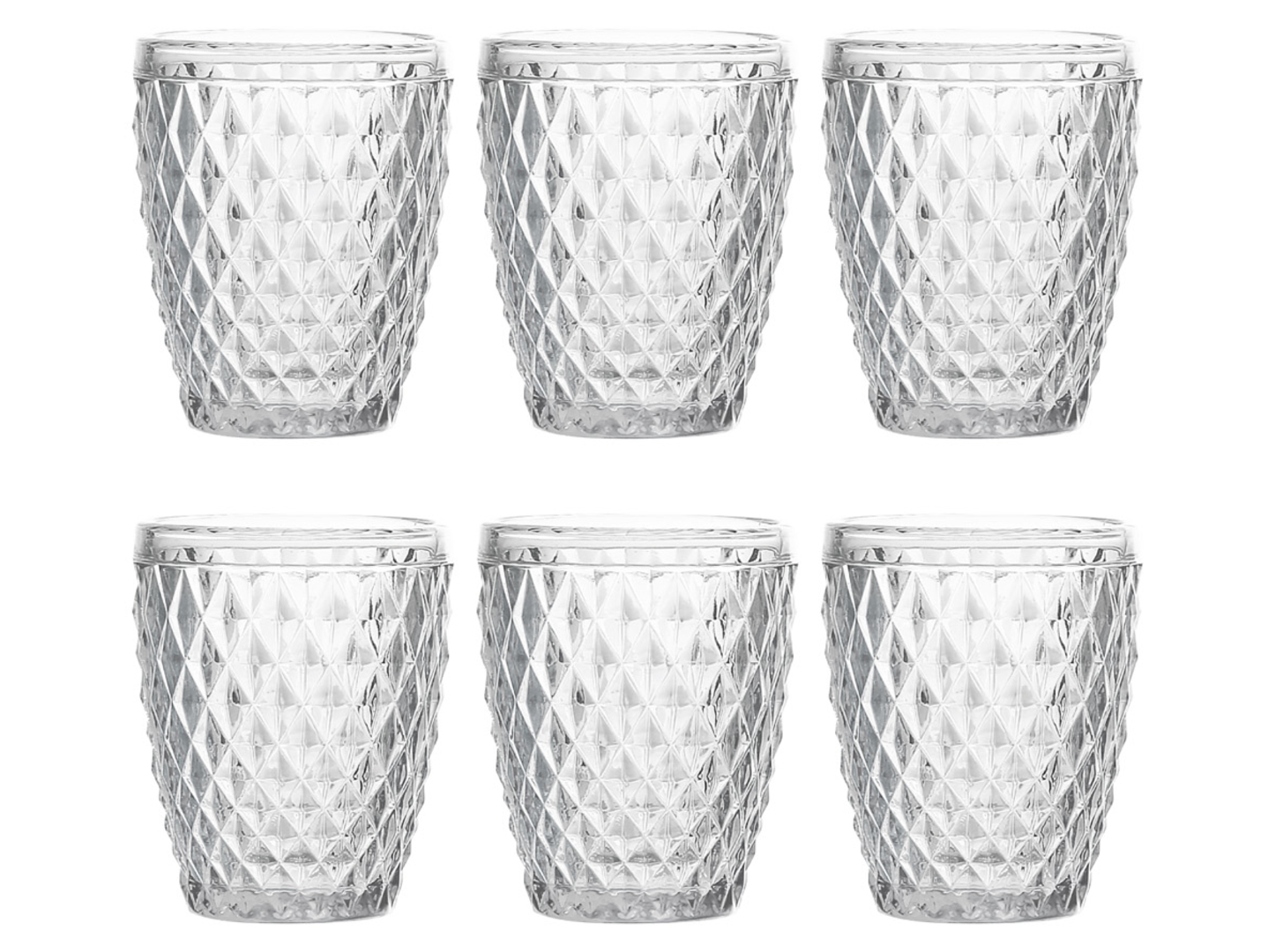 Komplet 6 szklanek do napojów Diamond 260 ml
