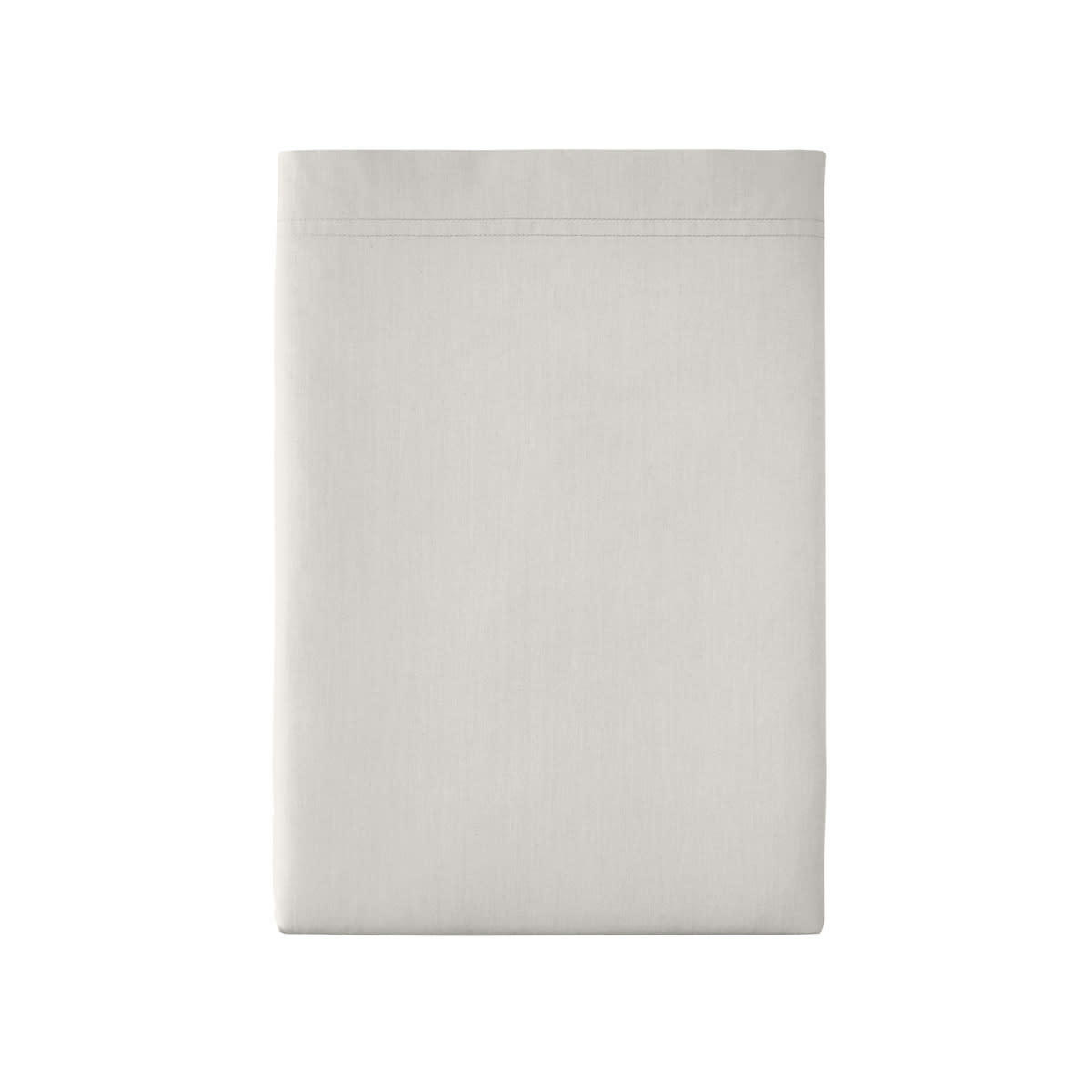 PREMIÈRE - Drap plat en percale de coton gris perle 180x290