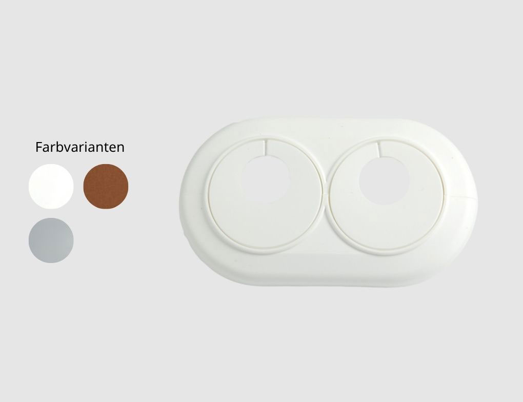 Doppelheizkörperrosette 18mm