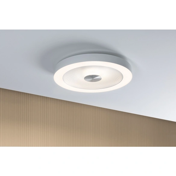 LED-Deckenleuchte, WD Volea IP44 W/D dim LED 25W 400mm Weiß Silber 230V Kunststoff