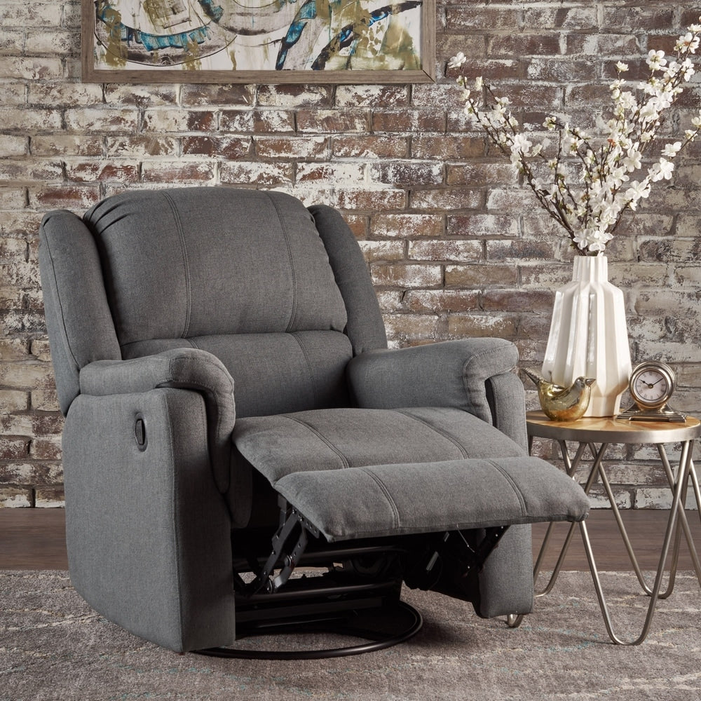 Jennette Fabric Swivel Gliding Recliner by Christopher Knight Home