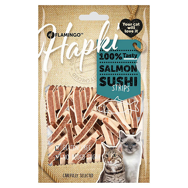 Friandise Hapkisaumon lamelles de sushi pour chat 85 g sans gluten