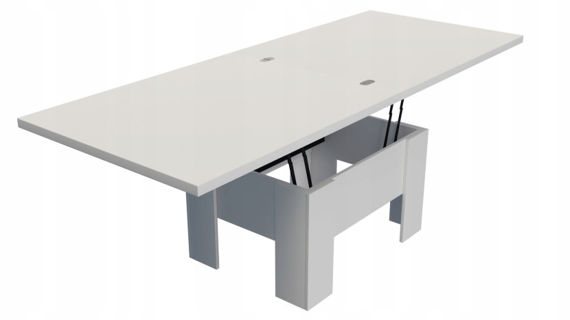 Biały Alpejski Ława Stół 2 w 1 Ławostół 200 cm