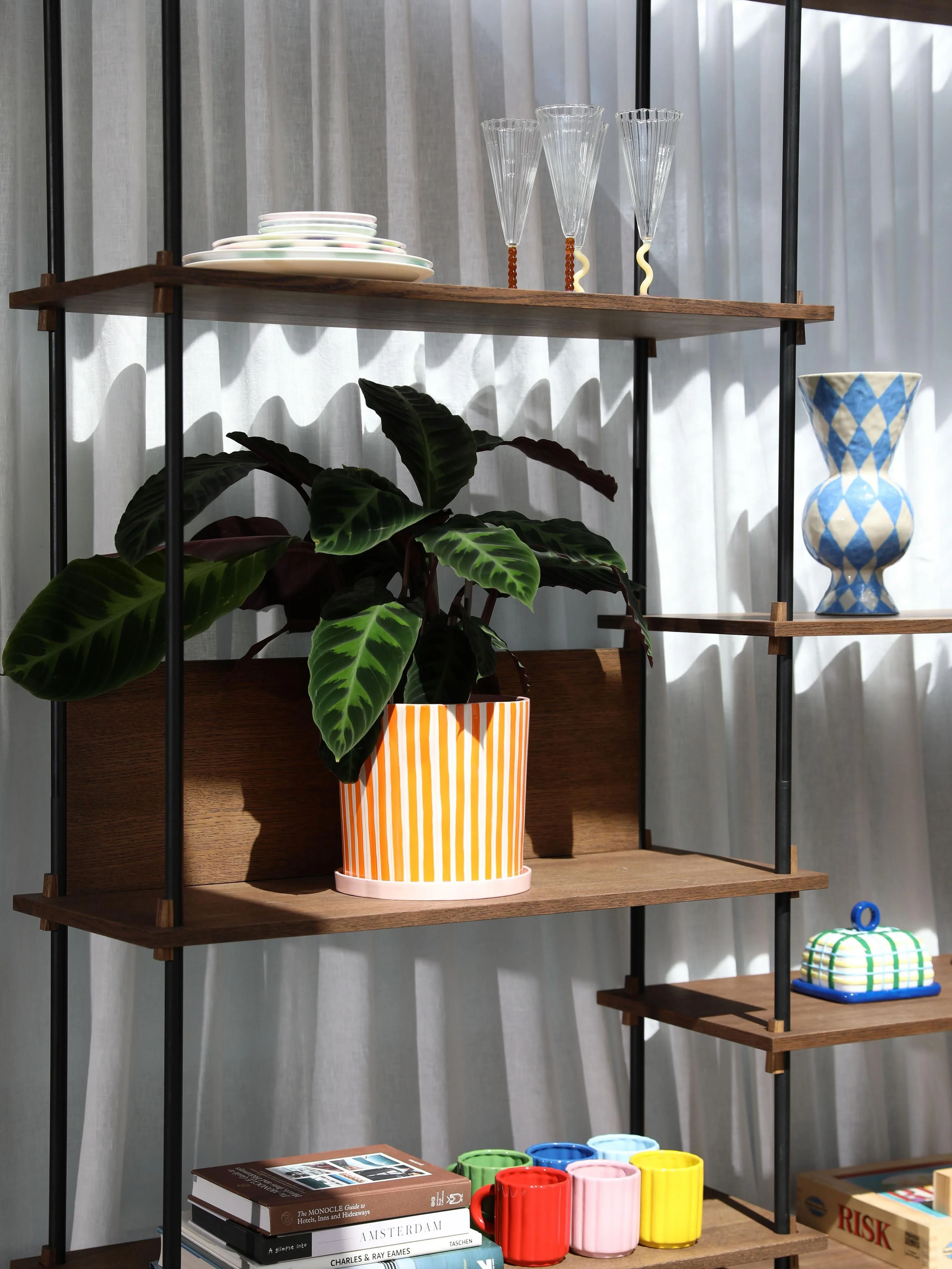 Handbemalter Porzellan-Blumentopf Ray