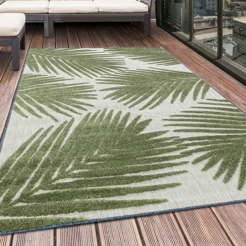 BALI - Tapis extérieur à relief kentia vert 120x170cm