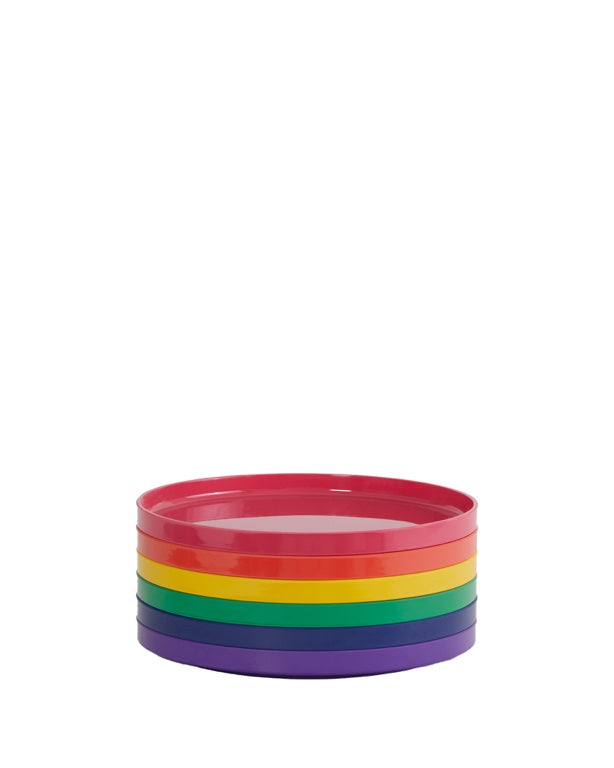Heller Max Borden set 6-delig - Ø248mm - H 25mm - Regenboog