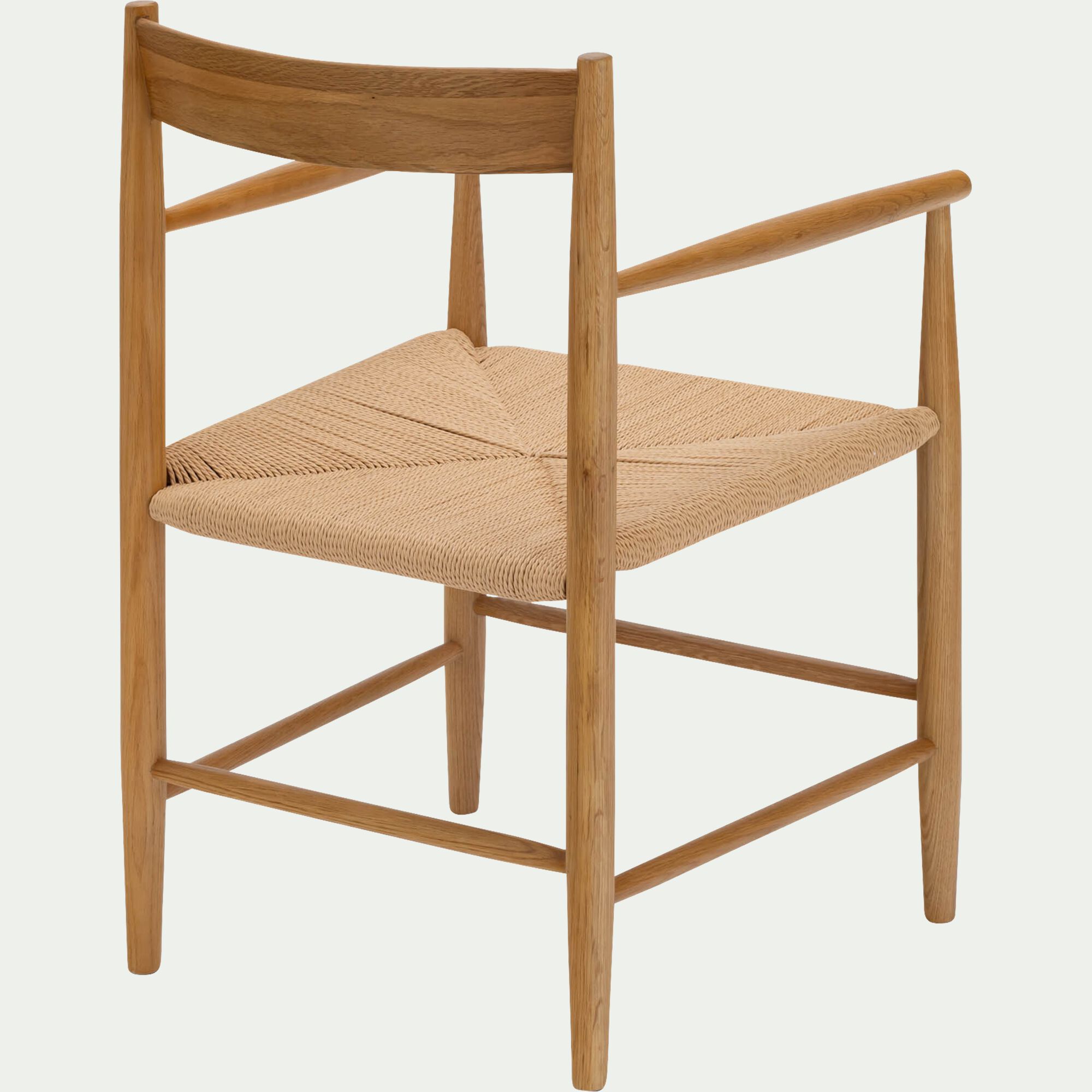 ESTACA - Chaise avec accoudoirs en bois de chêne - naturel