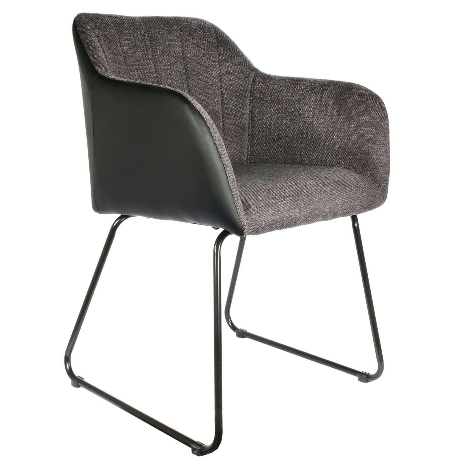 MEMPHIS - Fauteuil de table industriel gris