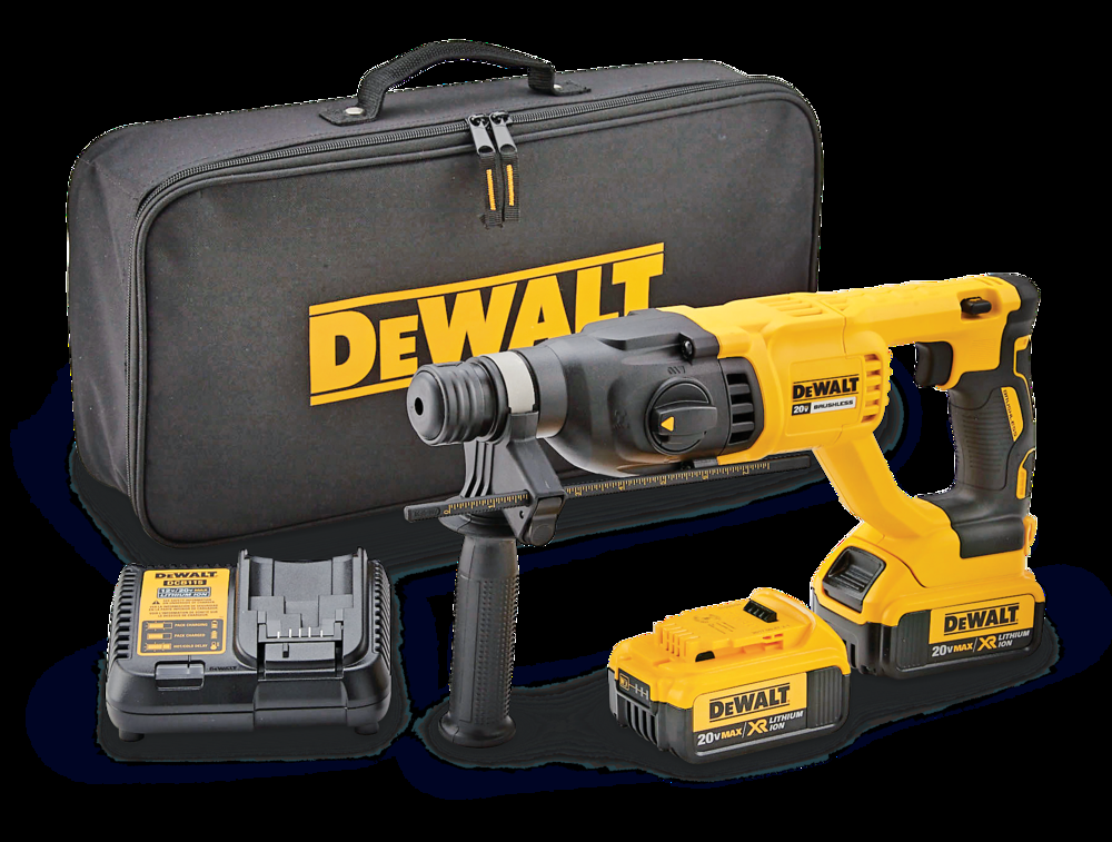 DEWALT DCH133M2 20V MAX XR Cordless SDS+ Rotary Hammer Drill with Battery & Charger, 1-in