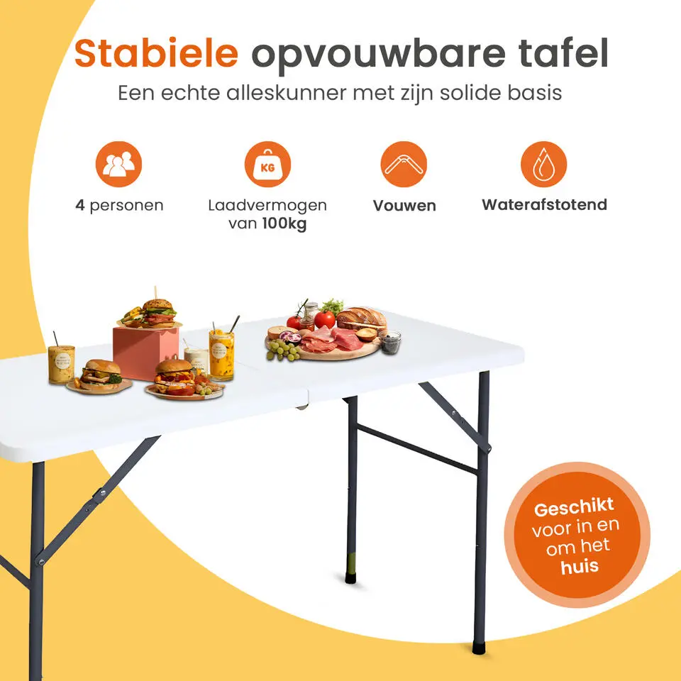 Goliving Inklapbare Tafel �?Klaptafel �?Campingtafel �?Vouwtafel Buiten