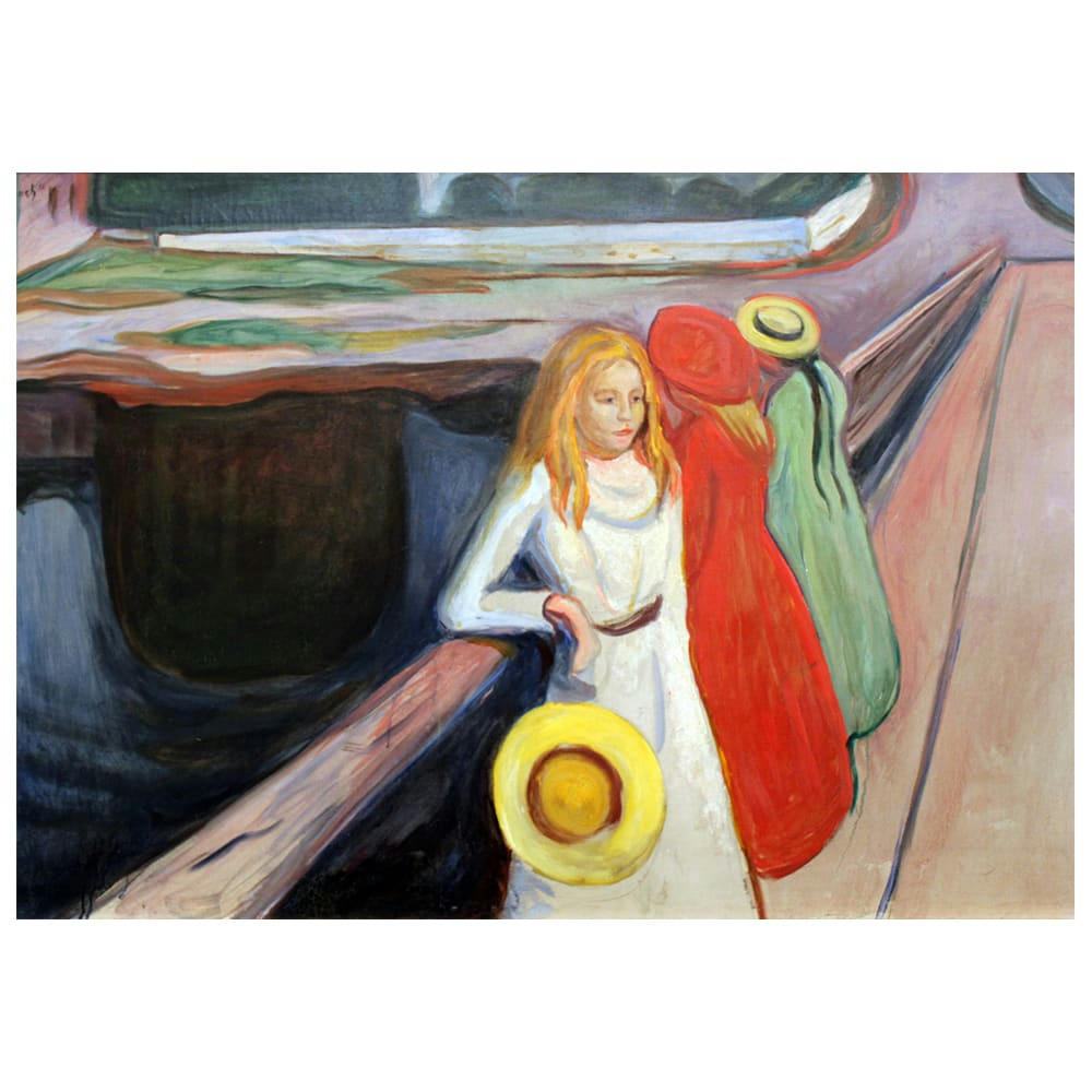 - Tableau Les Filles sur le Pont Edvard Munch 50x70cm