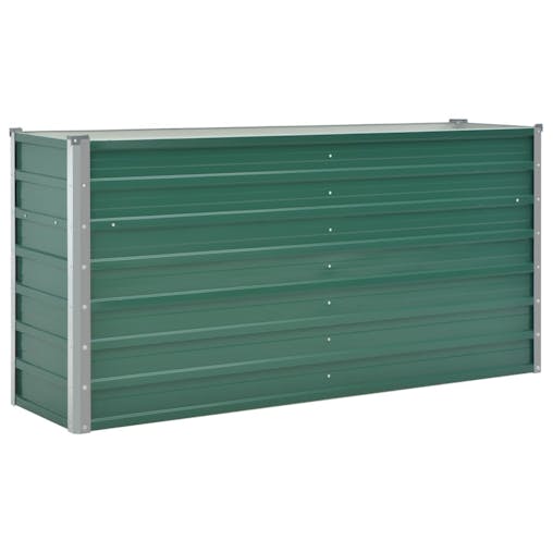 NNEVL Garden Raised Bed Galvanised Steel 160x40x77 cm Green