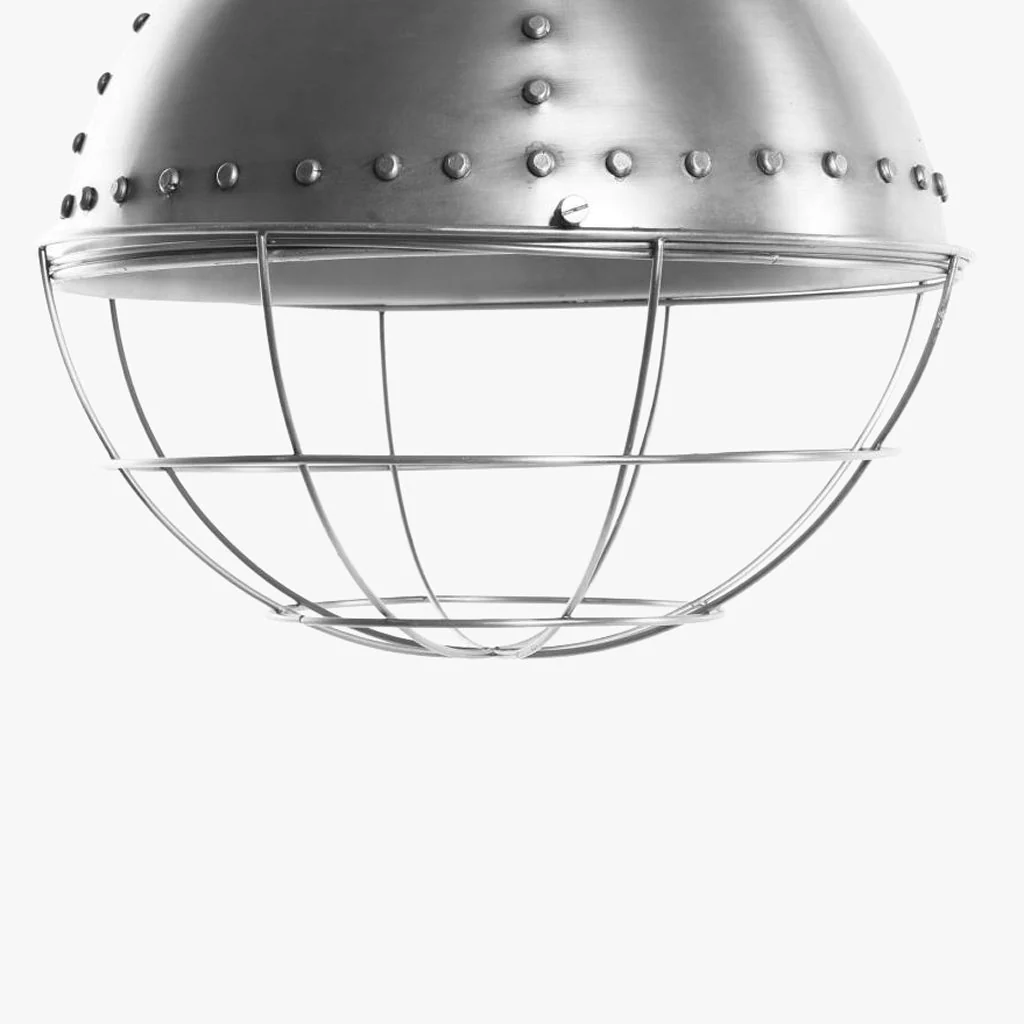 Candeeiro de Teto Bola de Rede Prateado FORGE