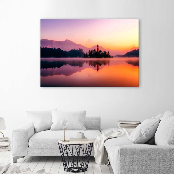 Feeby Obraz na płótnie Góry jezioro krajobraz 60x40