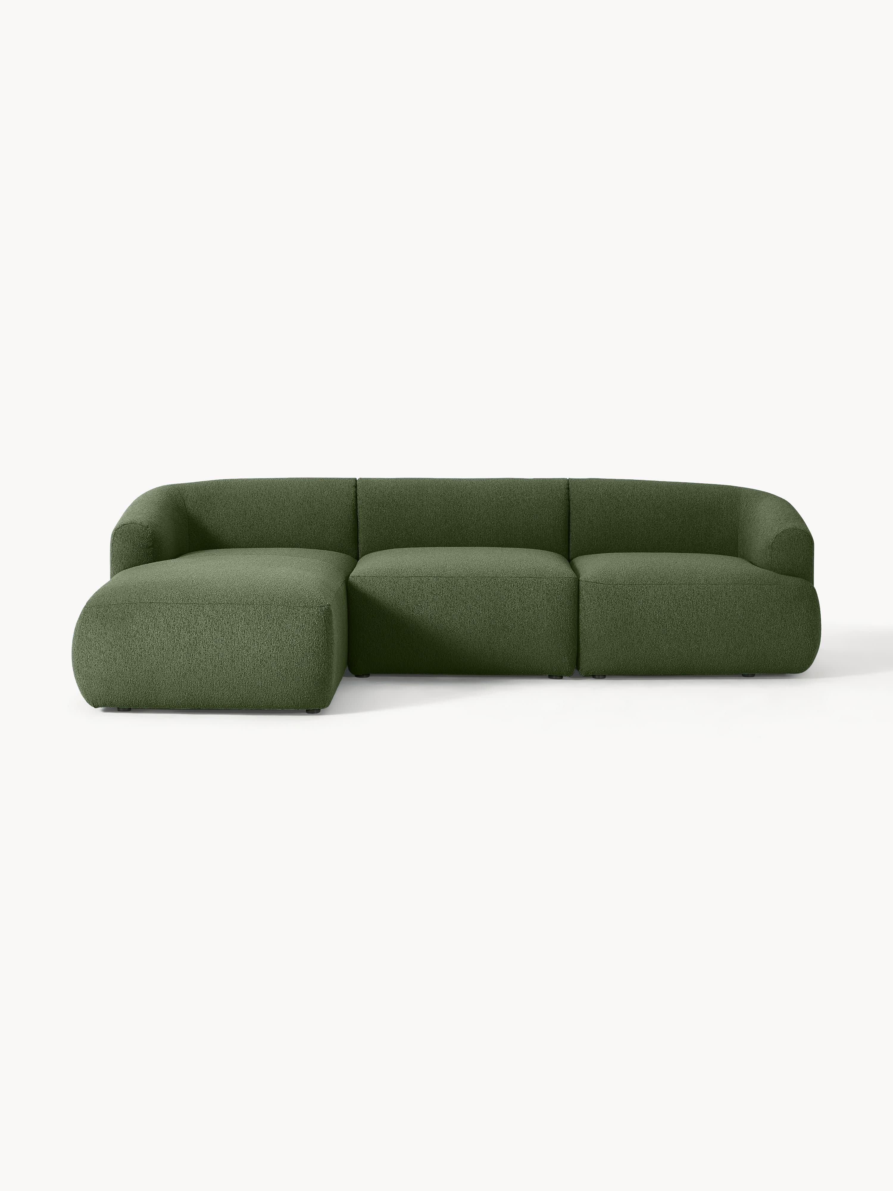 Modulares Bouclé-Ecksofa Sofia (3-Sitzer)
