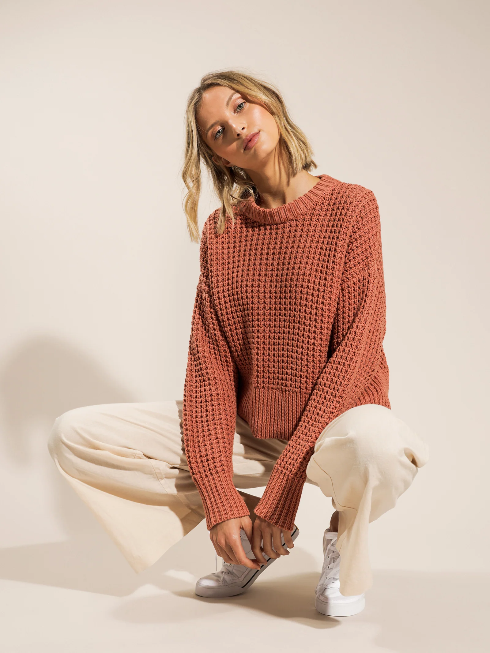 Eden Waffle Knit Jumper