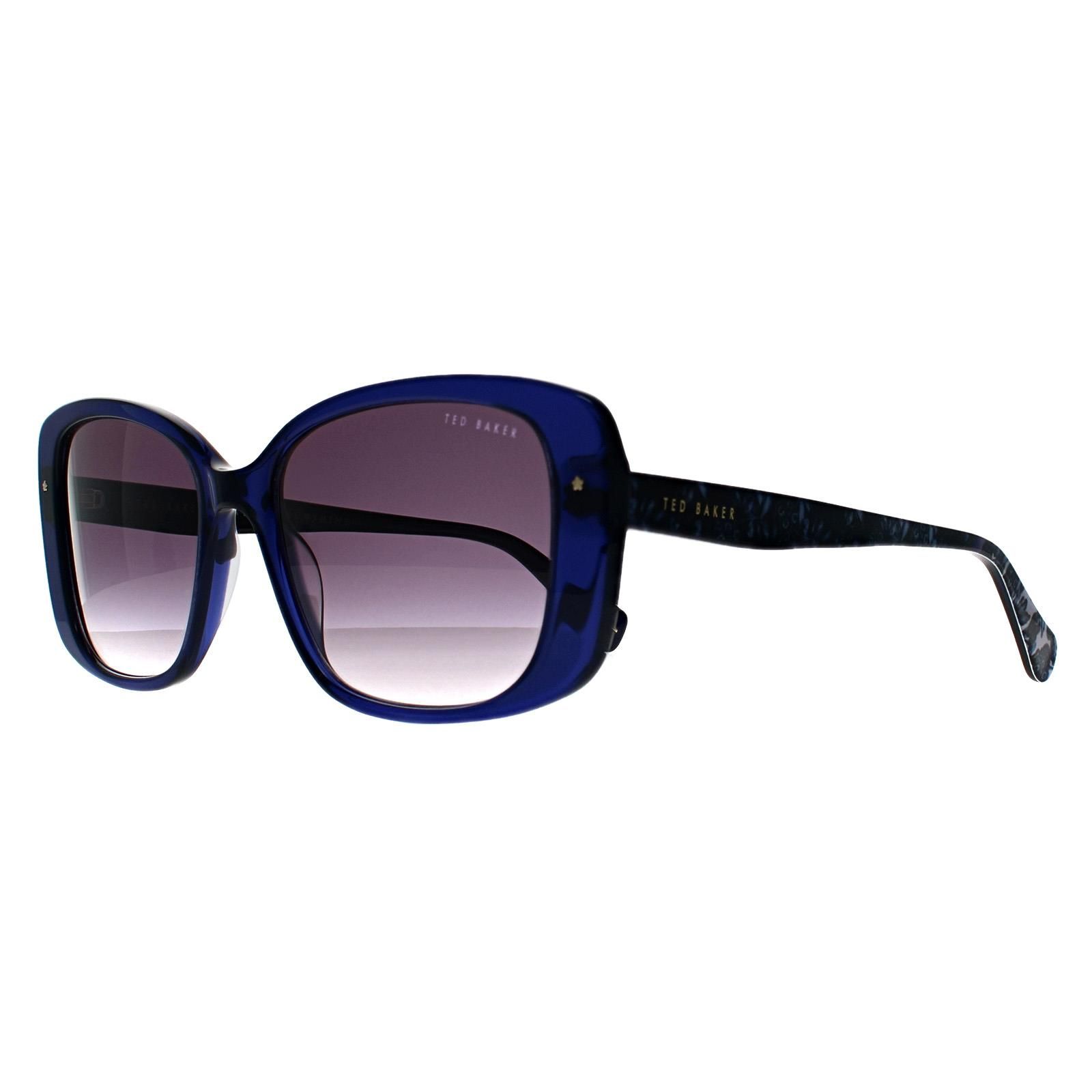 Ted Baker Square Gloss Crystal Navy Grey Gradient TB1740 Penelope
