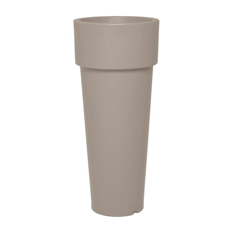 MARCANTONIO - Pot à fleur en résine recyclable gris tourterelle D39cm