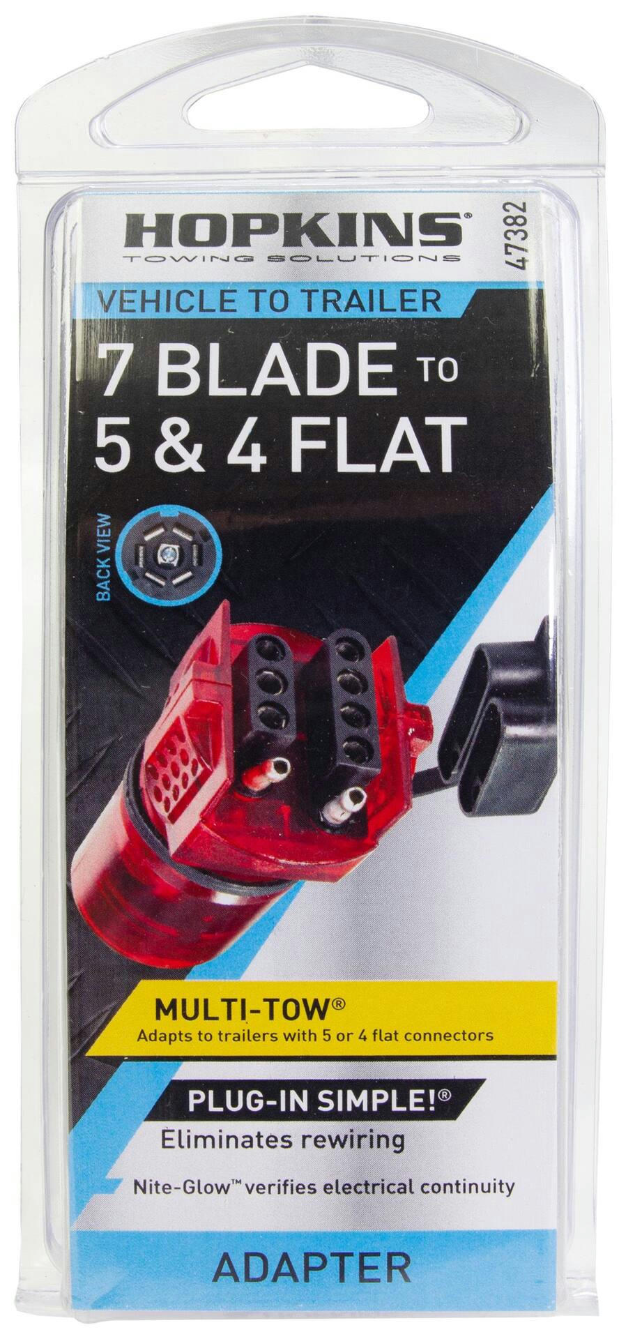 Hopkins Towing Solution NiteGlow Multi-Tow 7 Blade to 5 & 4 Flat