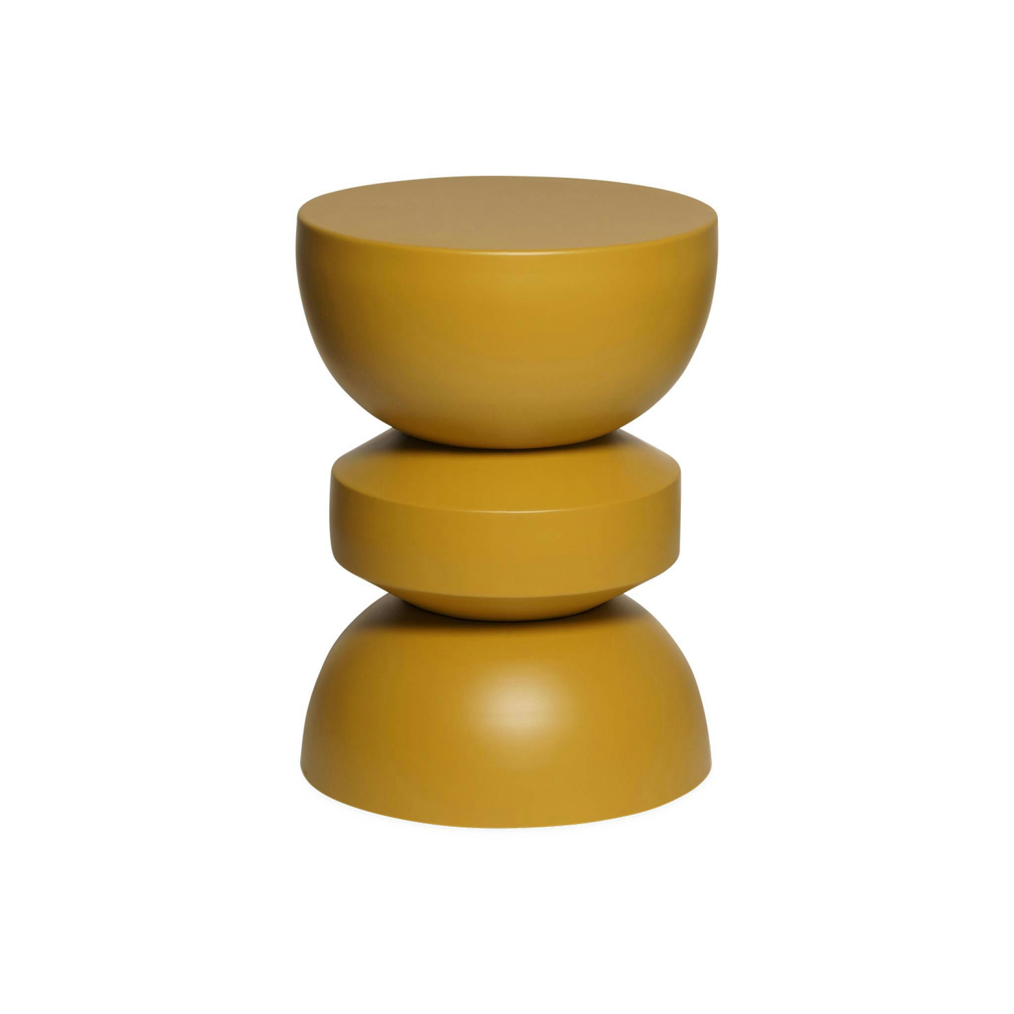 ASSA - Table d'appoint en métal moutarde D32