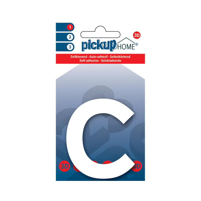 Lettre C adhésive Rio blanche 10 cm PICKUP