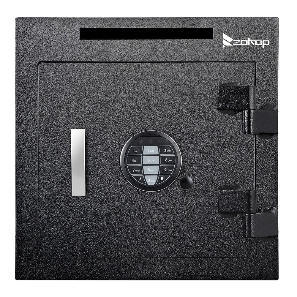 Home Safe box External Hinge Electronic Code Depository Security Safe Black