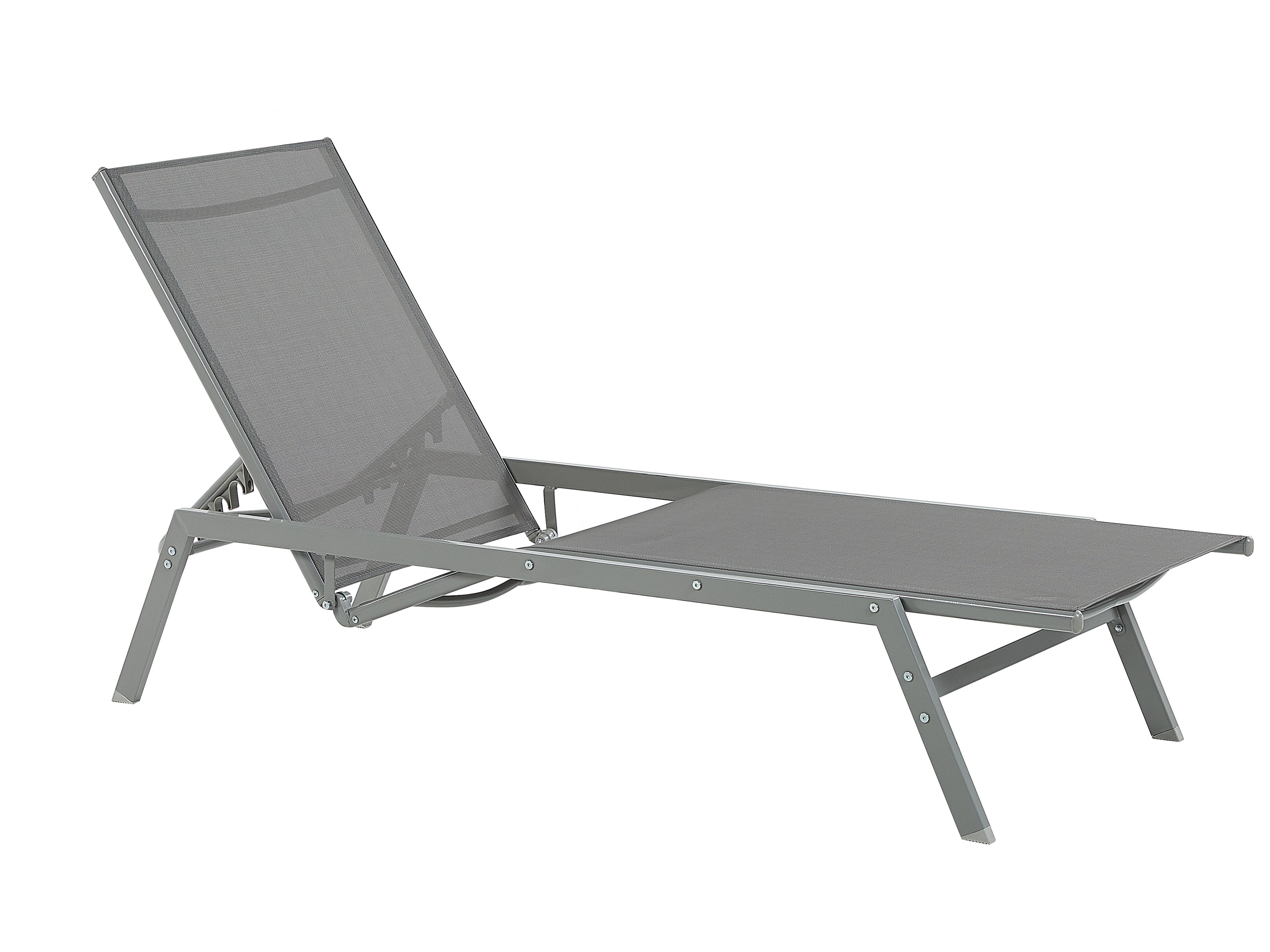 Sun Lounger VERNAZZA Reclining Metal Grey