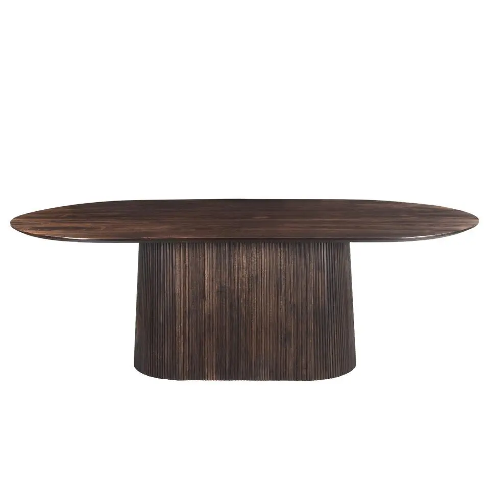 Livingfurn - Eetkamertafel Salvator Walnut 200cm - Mangohout
