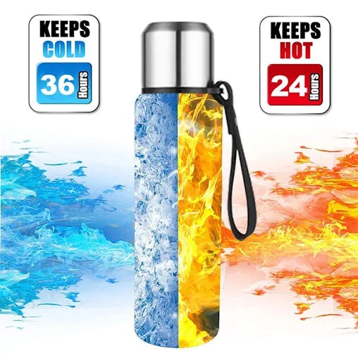 NNEOBA Large Stainless Steel Insulated Thermos Bottle