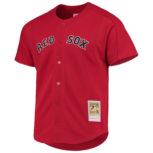 David Ortiz Boston Red Sox Cooperstown Collection Mesh Batting Practice Button-Up Jersey - Red