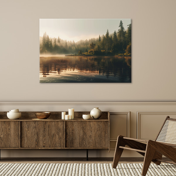 Feeby Obraz na płótnie, Mgła nad jeziorem 60x40